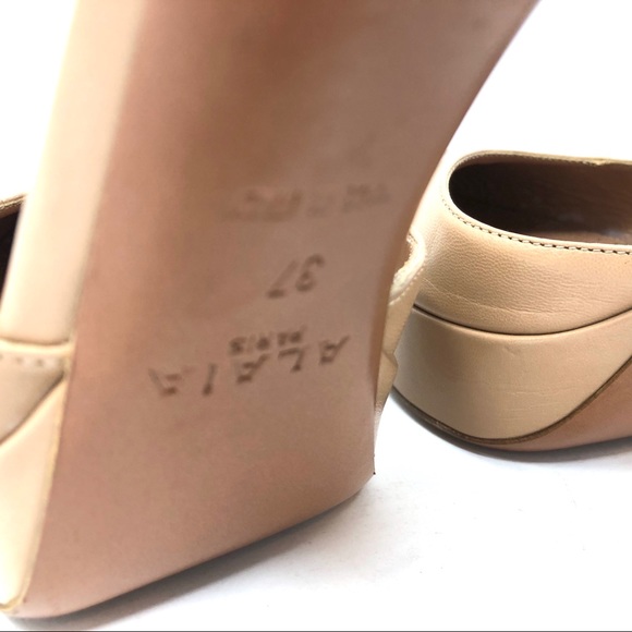 ✨Azzedine Alaïa✨ TO DIE FOR Nude Platform Heel 37 - Picture 8 of 8